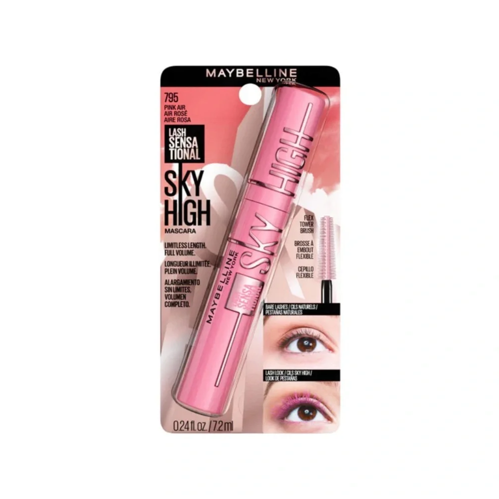 Maybelline Lash Sensational Sky High Washable Mascara Makeup 795 Pink Air